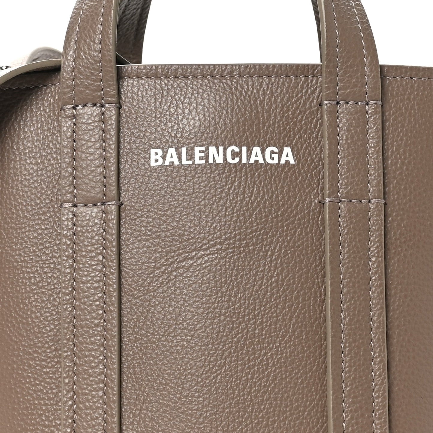 Balenciaga Grained Calfskin XS Everyday North South Shoulder Tote Bag Brown