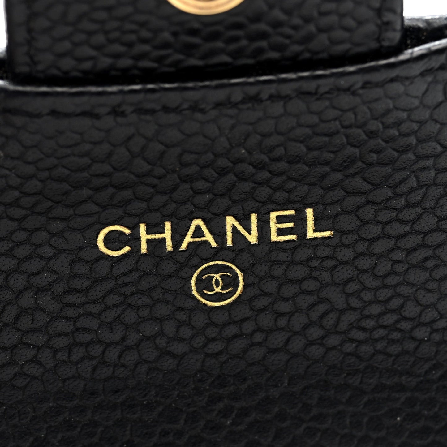 Chanel Caviar Quilted Flap Card Holder Wallet Black