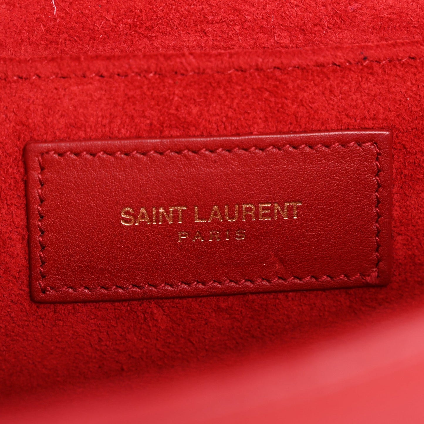 Saint Laurent Calfskin Classic Y Ligne Clutch Rouge Orient