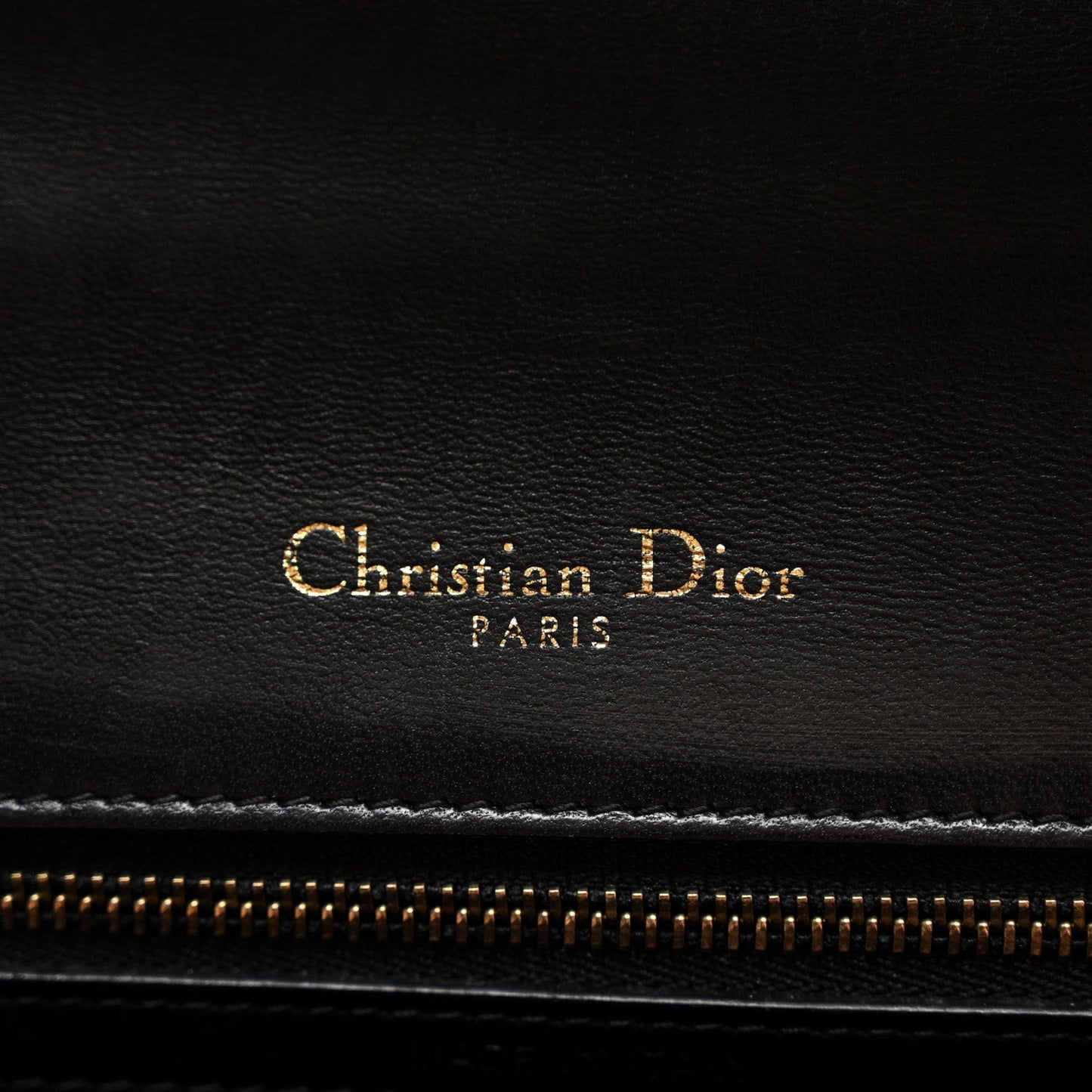 Christian Dior Lambskin Studded Medium Diorama Flap Bag Black