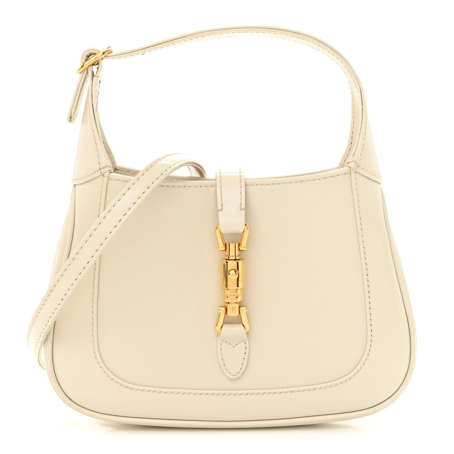 Gucci Boarded Dyana Lux Calfskin Mini Jackie 1961 Hobo Mystic White