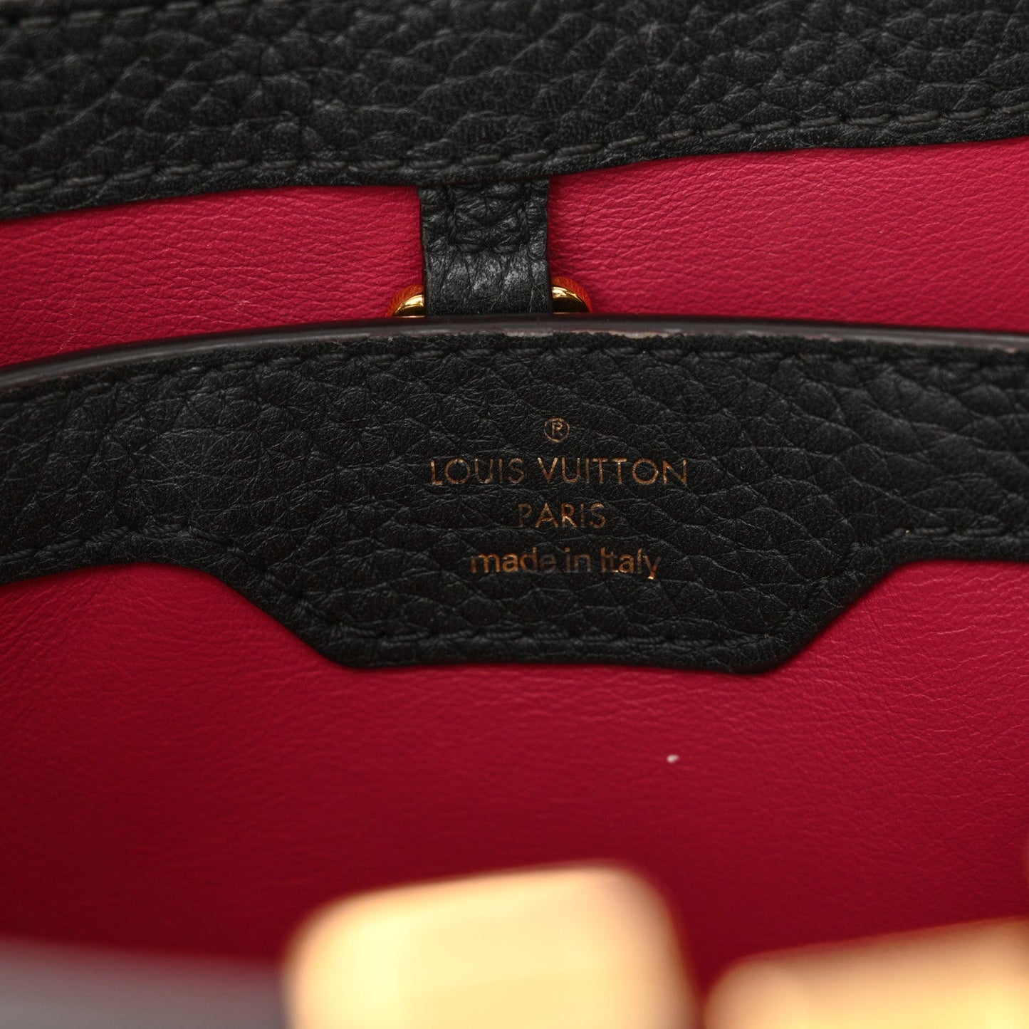 Louis Vuitton Taurillon Capucines BB Black
