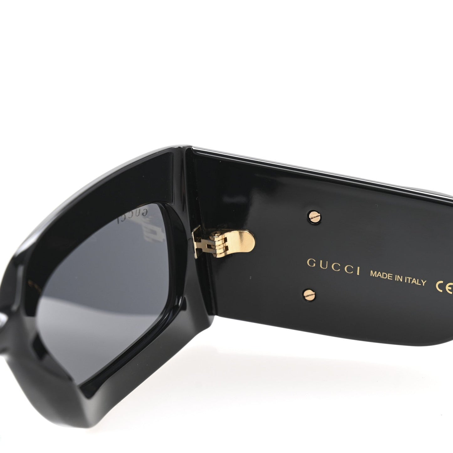 Gucci Oversized Rectangular Acetate Frame GG Marmont Logo Sunglasses GG0811S Black