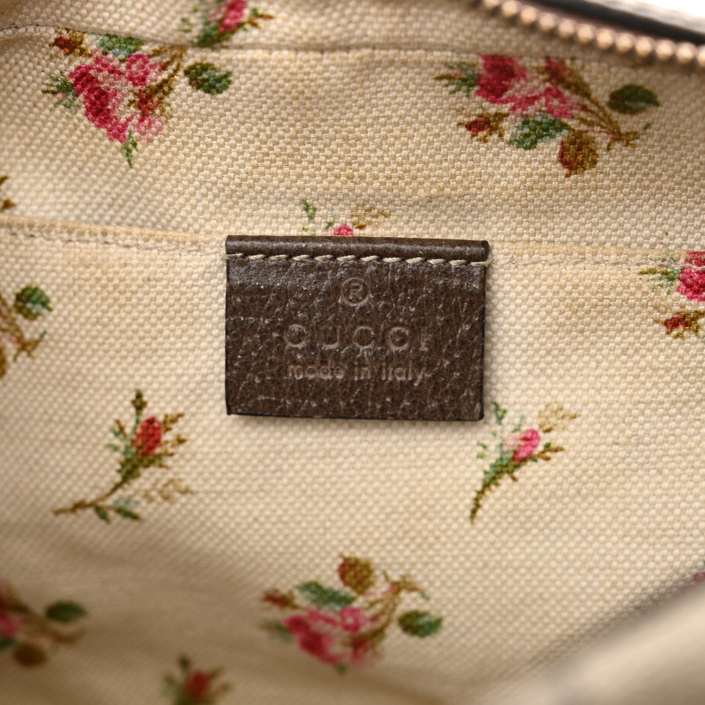 Gucci GG Supreme Monogram Web Neo Vintage Shoulder Bag Beige New Acero Crop