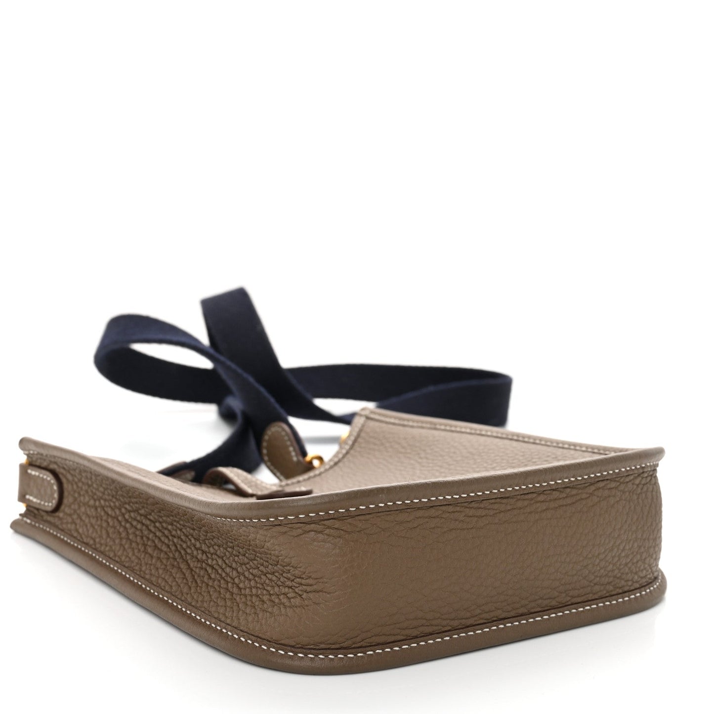 Hermes Taurillon Clemence Amazone Evelyne TPM Etoupe Bleu Indigo