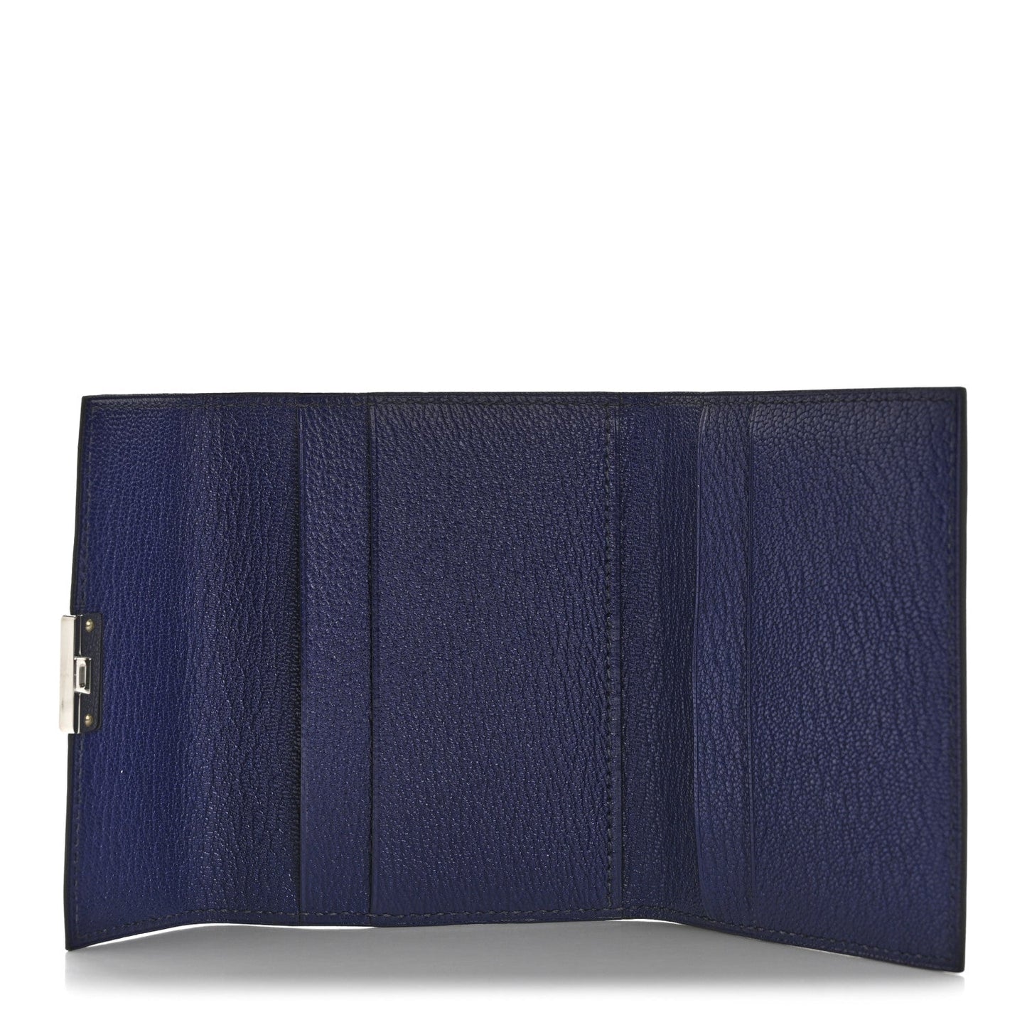 Hermes Chevre Mysore Mini Clic Card Holder Bleu Encre