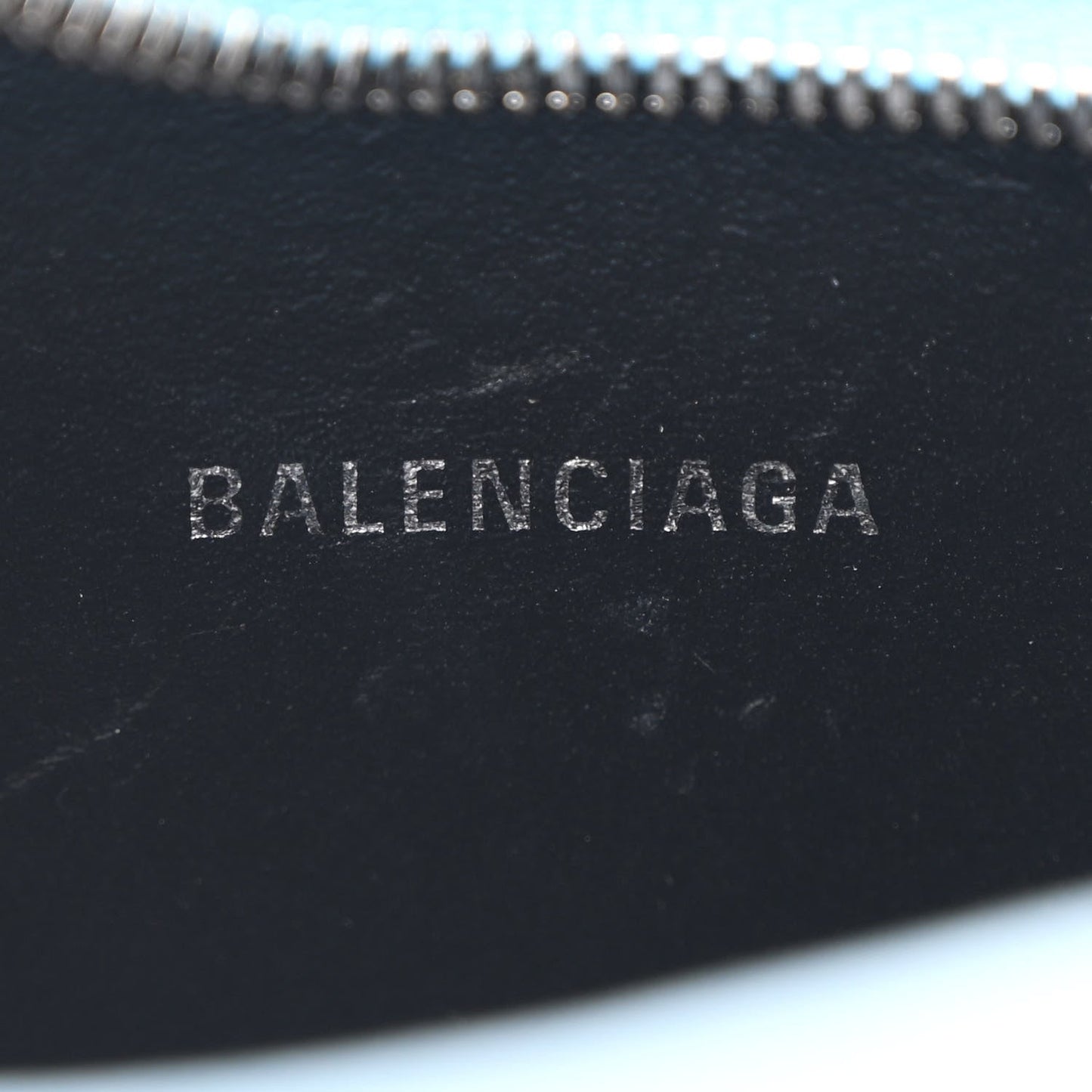 Balenciaga Calfskin XS Everyday Camera Bag Baby Blue Black