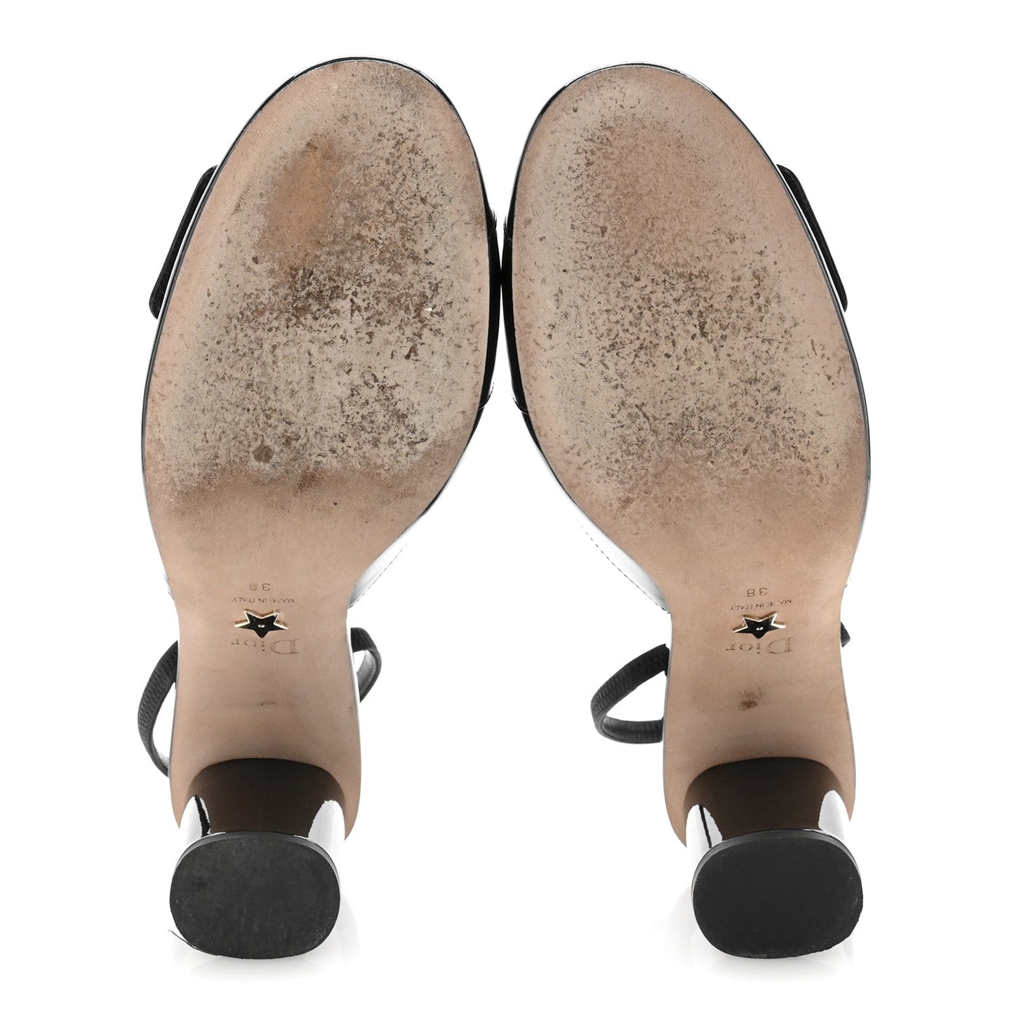 Christian Dior Patent C'est Dior Slingback Pumps 38 Black