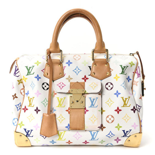 Louis Vuitton Monogram Multicolor Speedy 30 White