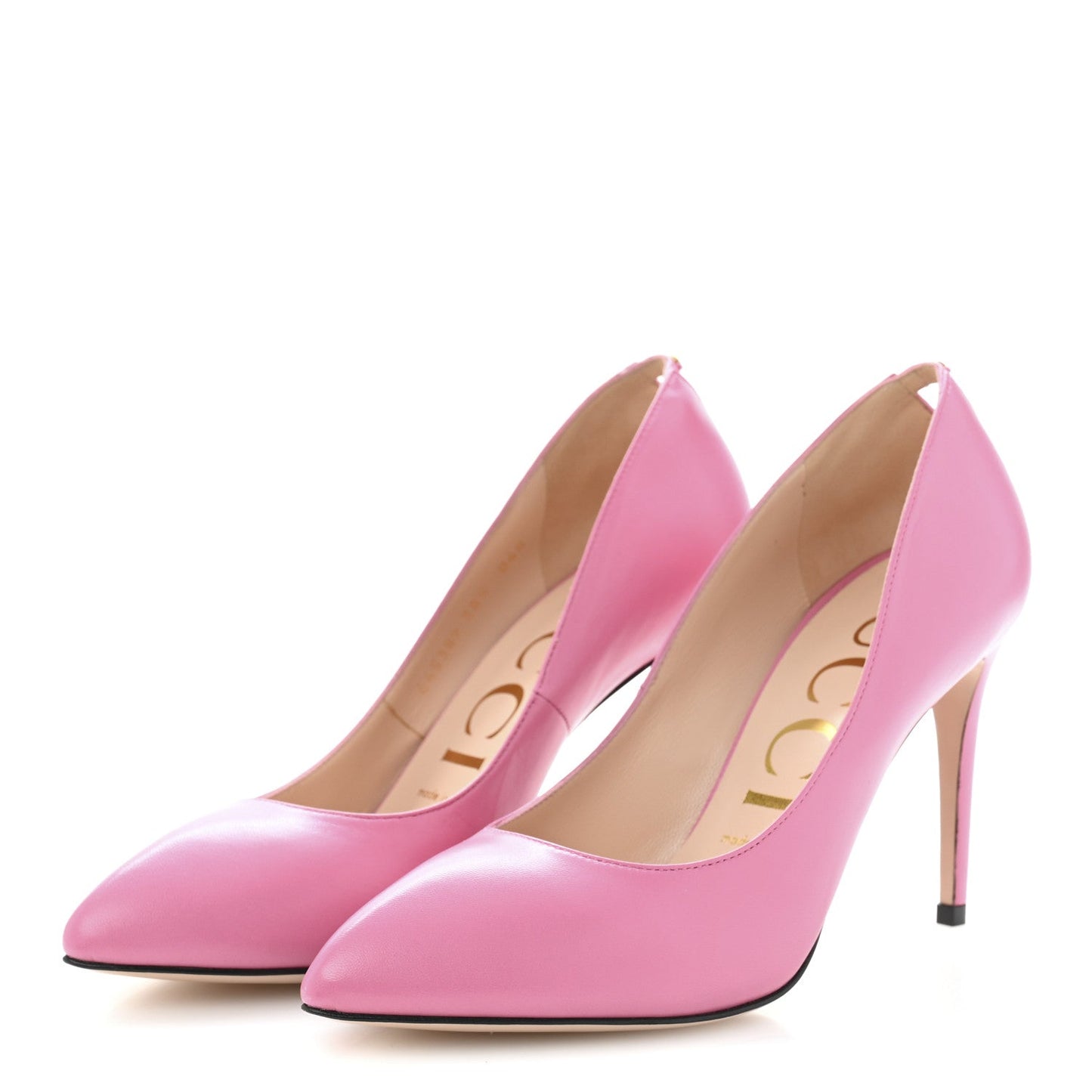 Gucci Malaga Kid GG Split Back Pumps 38.5 Pink Tropical Flower