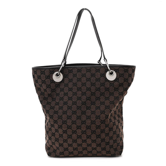 Gucci Monogram Large Eclipse Tote Dark Brown