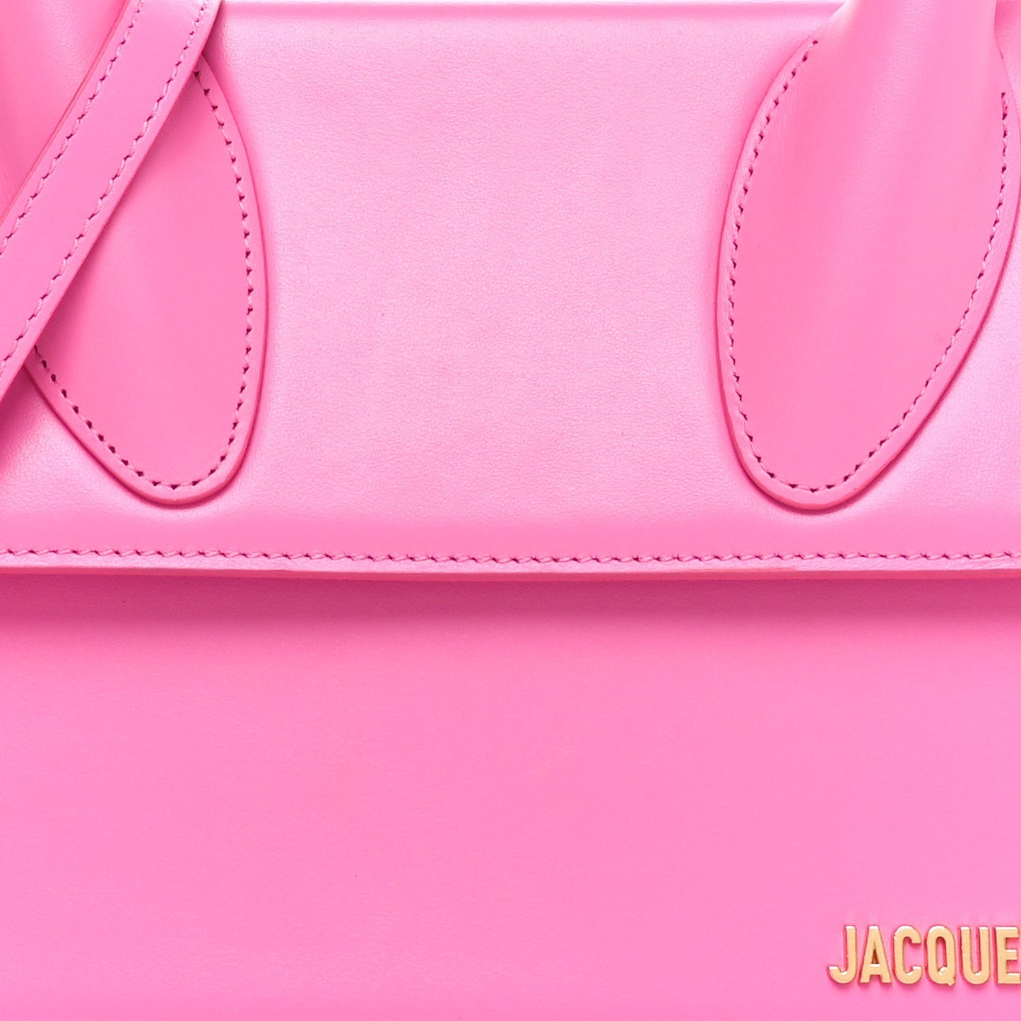 Jacquemus Smooth Calfskin Le Grand Chiquito Neon Pink