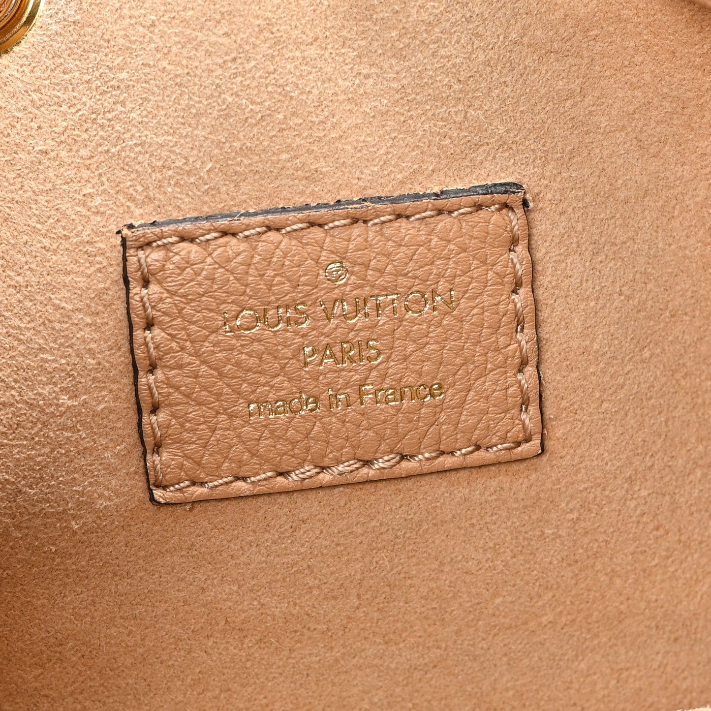 Louis Vuitton Calfskin Lockme Bucket MM Arizona Beige
