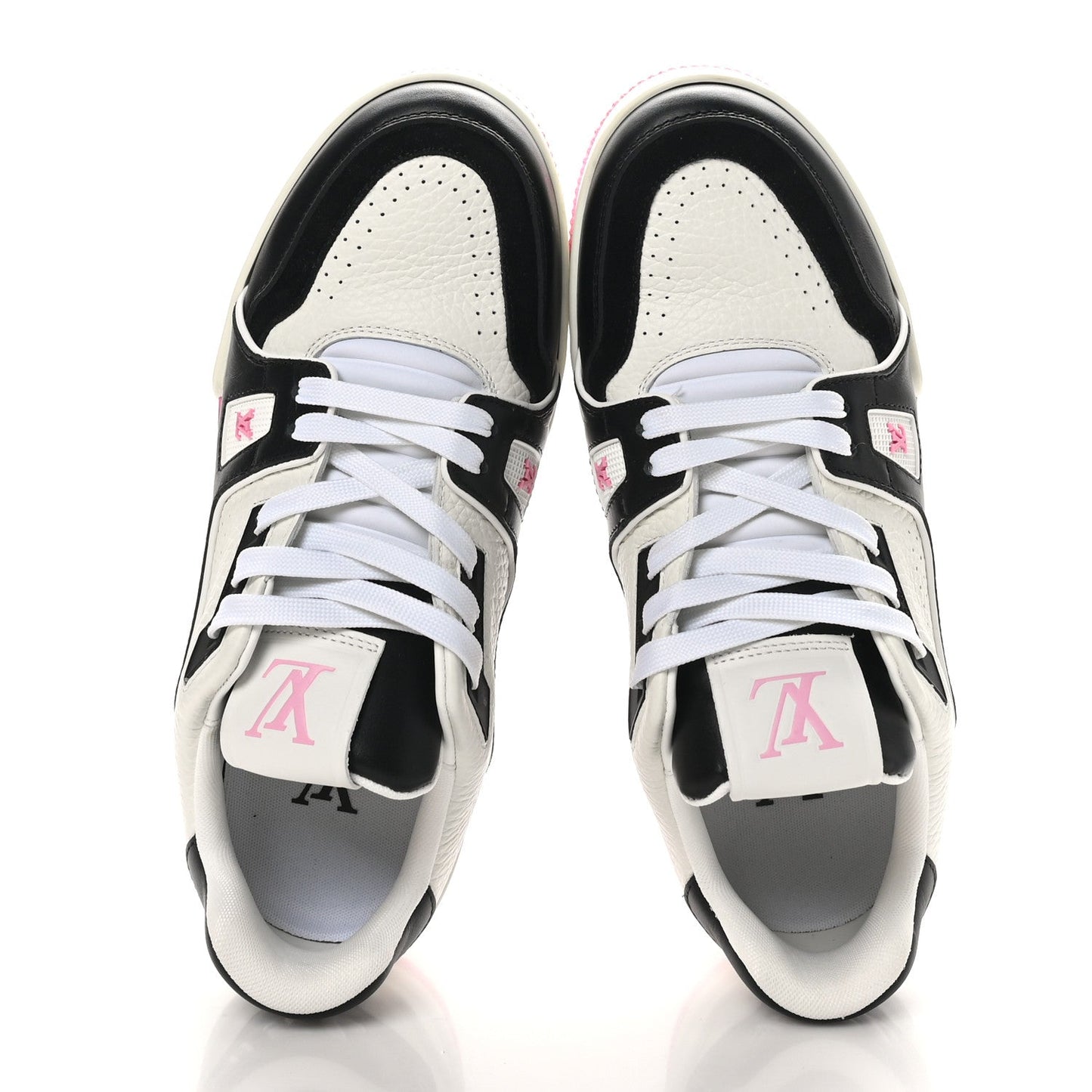Louis Vuitton Calfskin LV Trainer Maxi Sneakers Black Pink