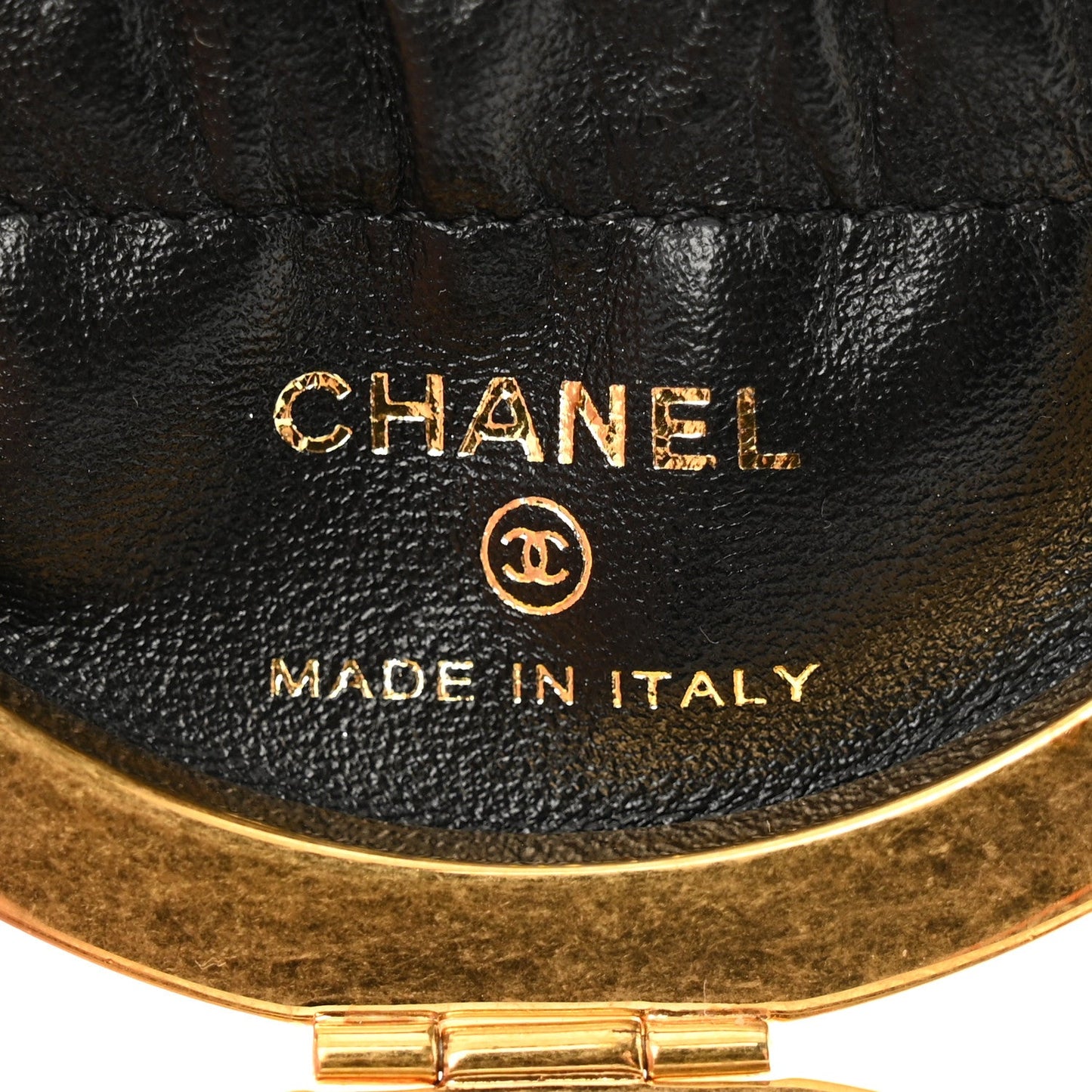 Chanel Lambskin Quilted Sphere Minaudiere Chain Clutch Black