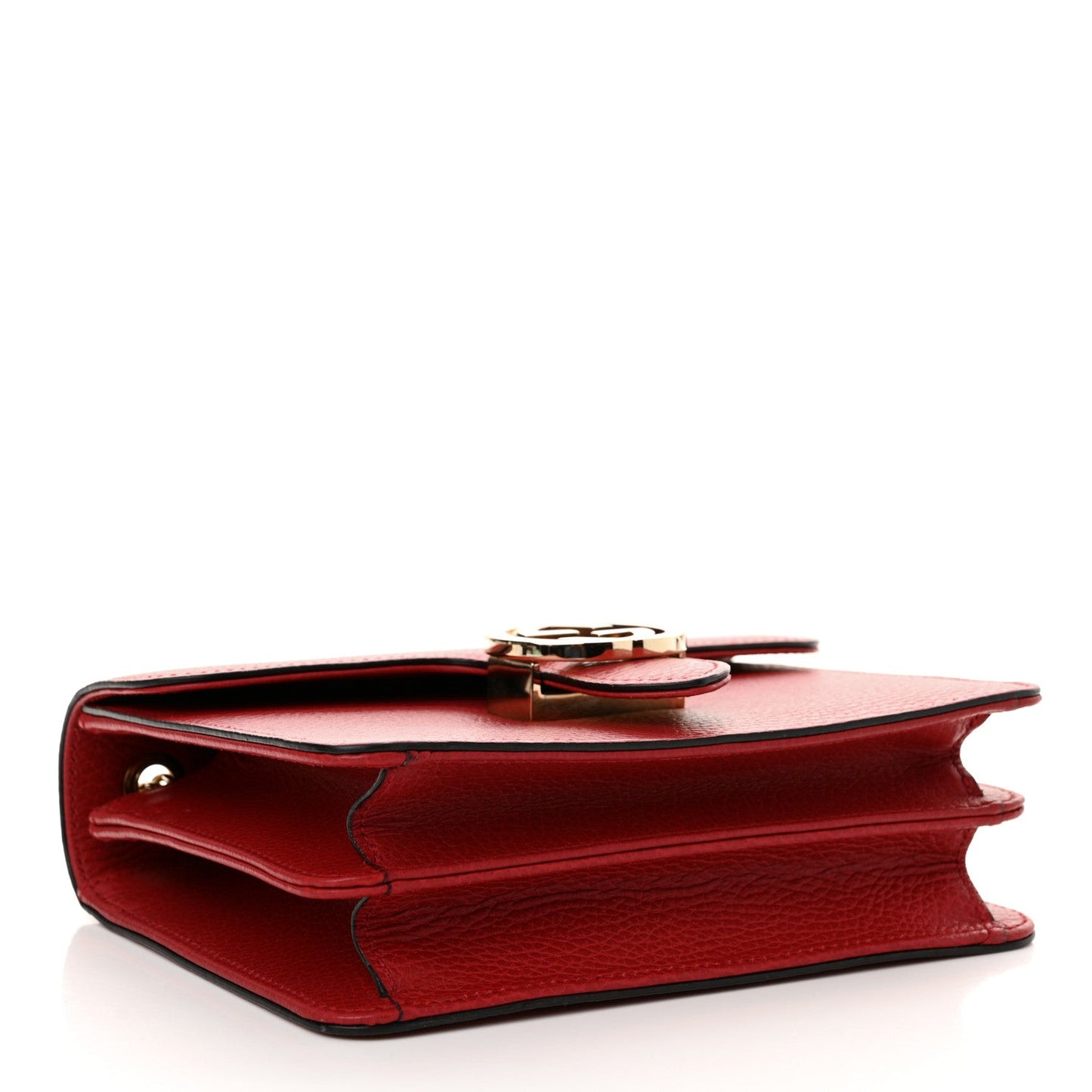 Gucci Dollar Calfskin Small Interlocking G Shoulder Bag Red