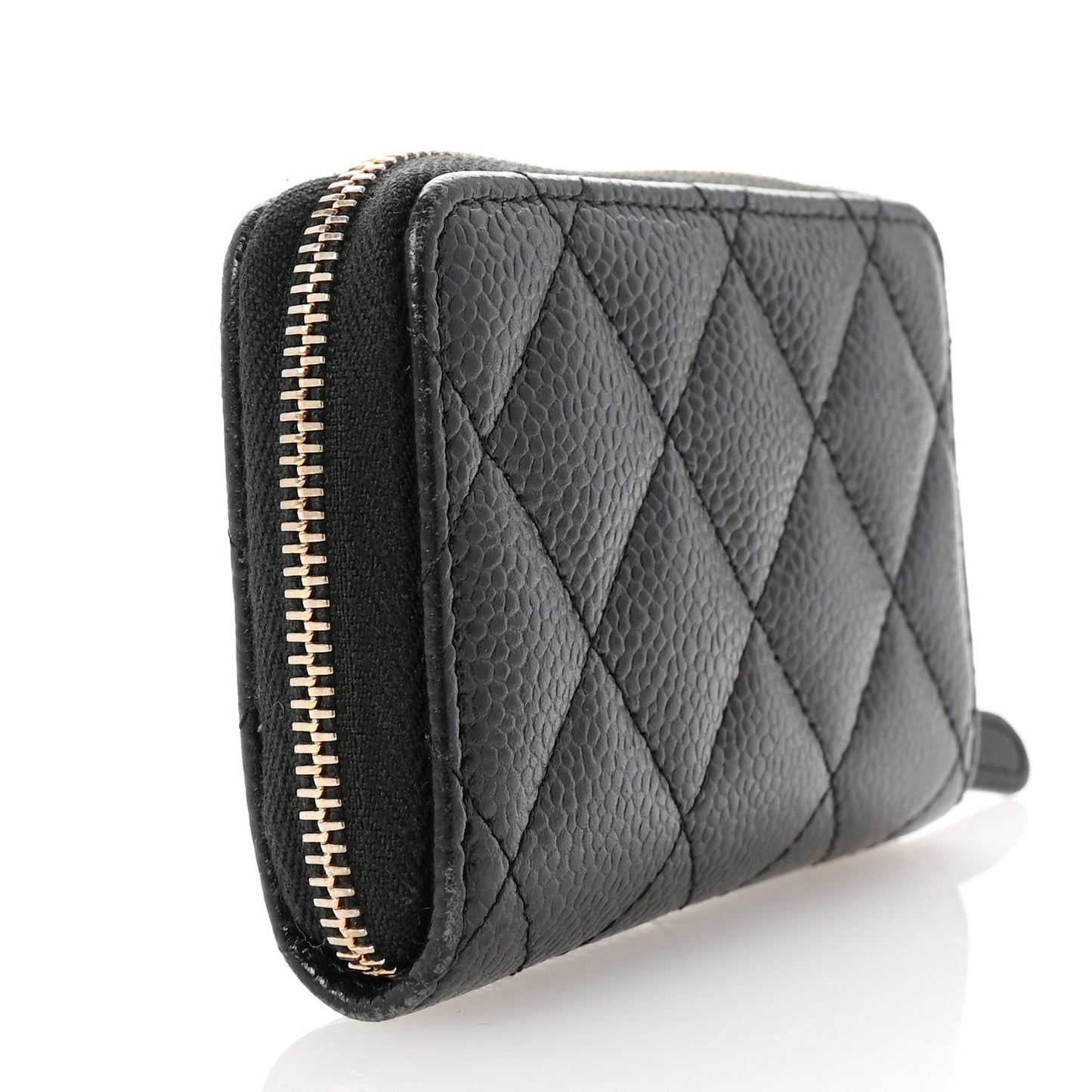 Chanel Caviar Quilted Zip Coin Purse Black
