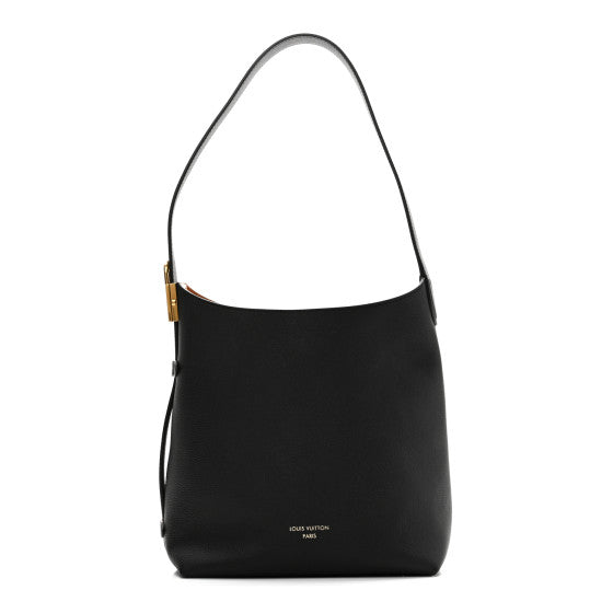 Louis Vuitton Grained Calfskin Low Key Hobo PM Black