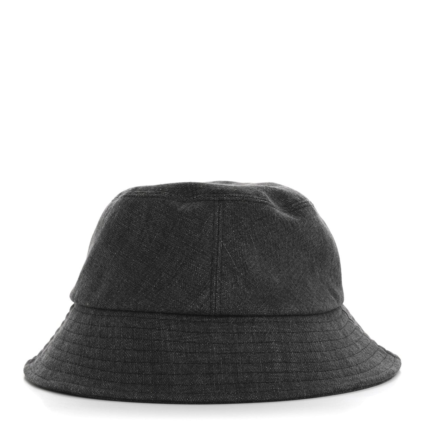 Chanel Denim Sequin Cloche Logo Bucket Hat M Black
