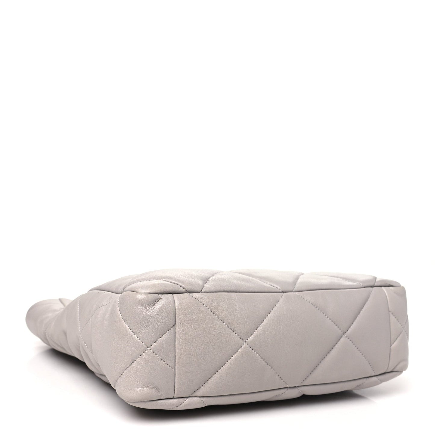Chanel Lambskin Quilted 19 Shopping Bag Grey