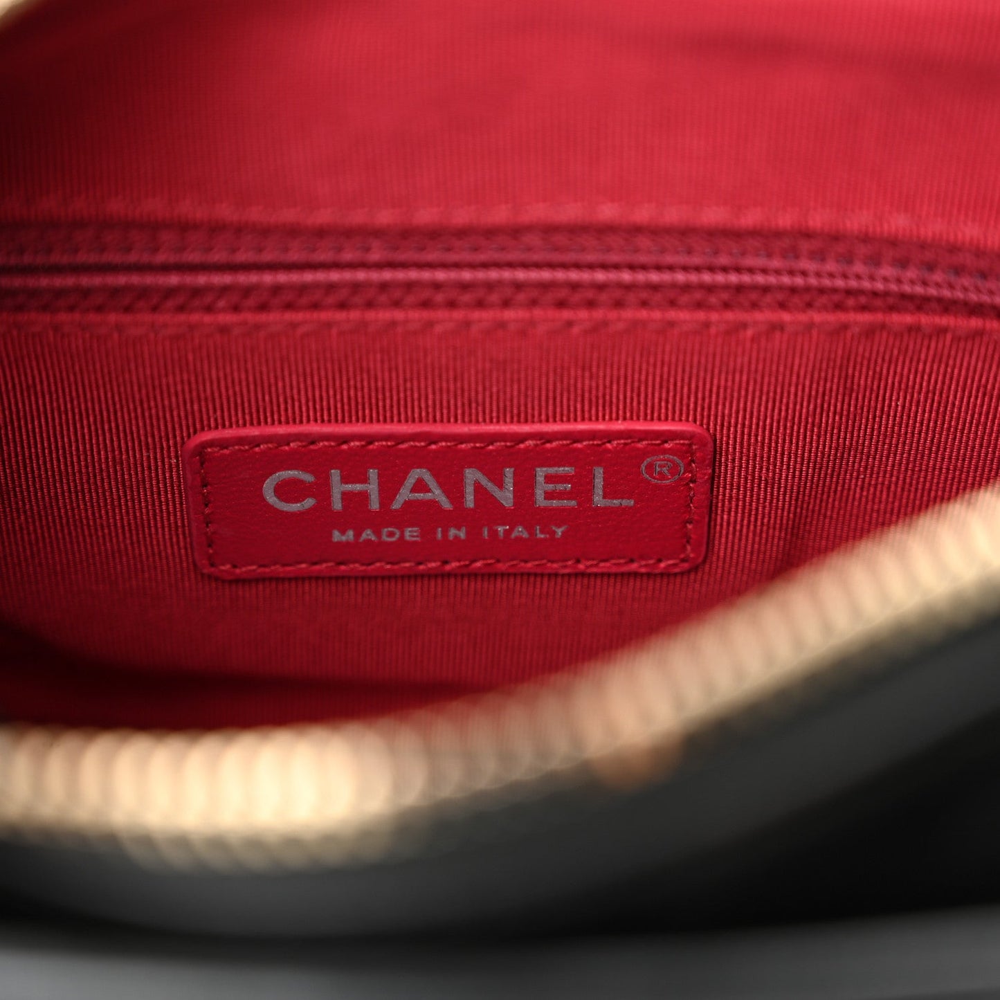 Chanel Aged Calfskin Quilted Small Gabrielle Hobo Black