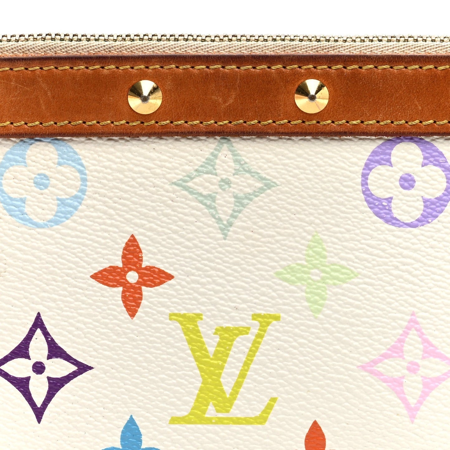 Louis Vuitton Monogram Pochette Accessories White
