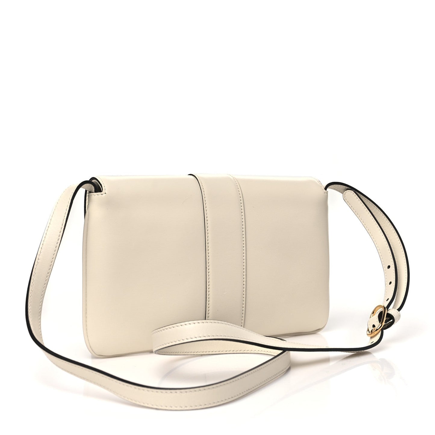 Gucci Calfskin Small Arli Flap Shoulder Bag Mystic White