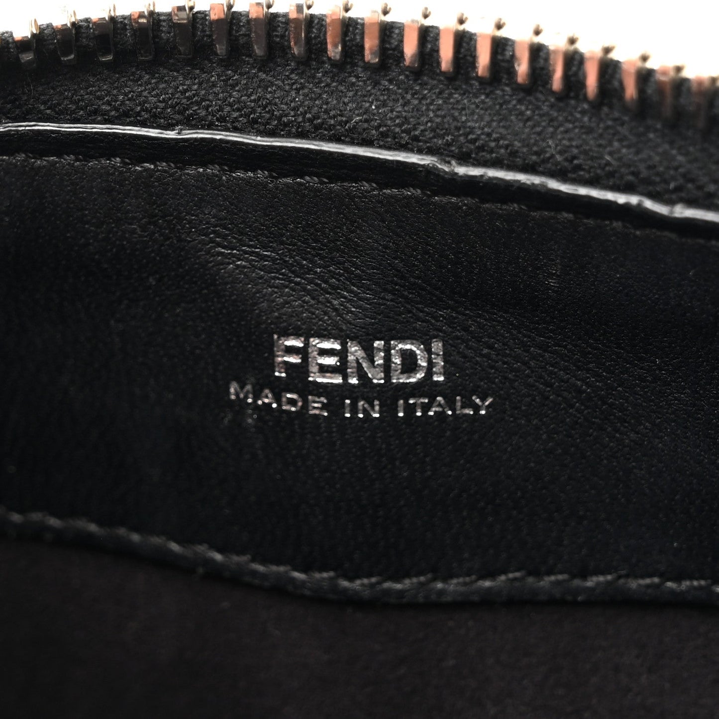 Fendi Shiny Nappa Trapuntata Chain Small DotCom Click Chain Satchel Black