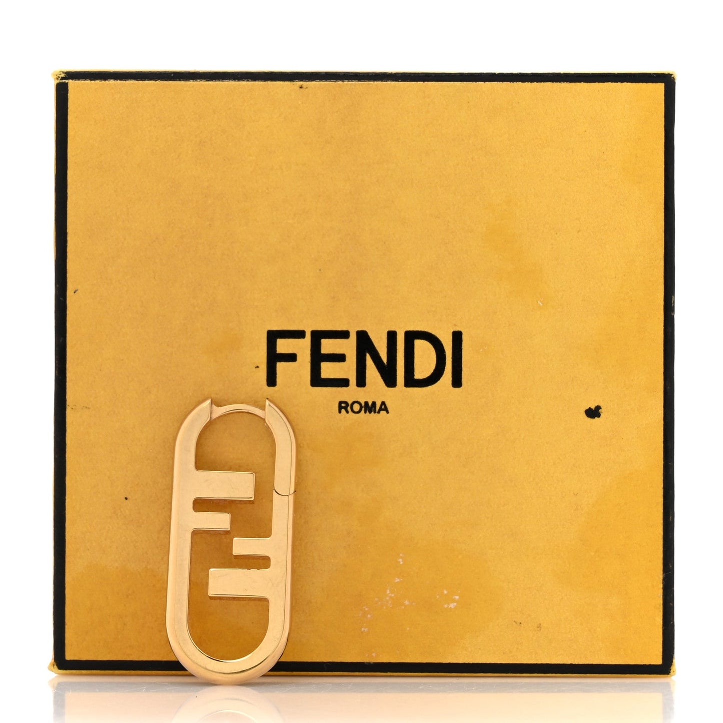 Fendi Metal FF O'Lock Single Earring Gold