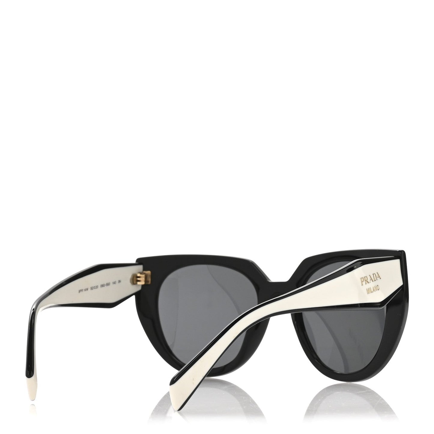 Prada Acetate Sunglasses SPR 14W Black White