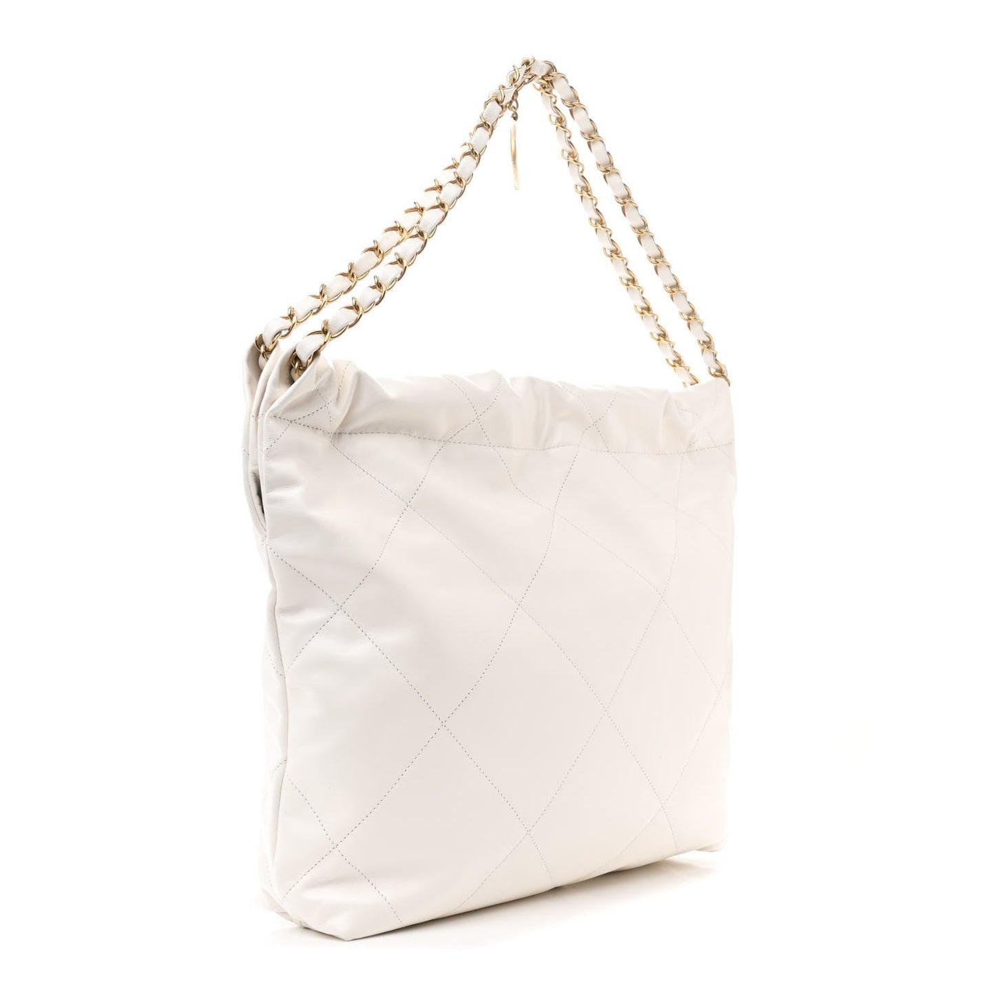 Chanel Shiny Calfskin Quilted Small 22 White