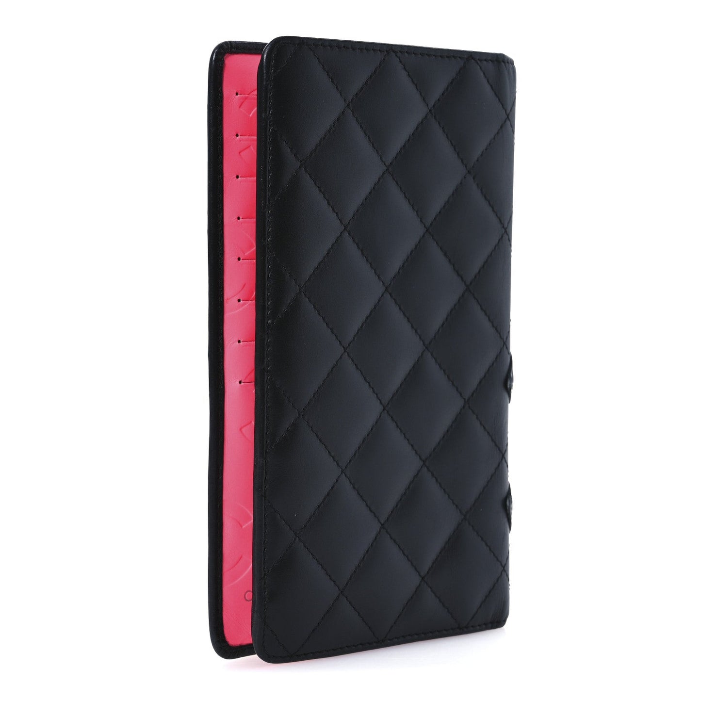 Chanel Calfskin Quilted Cambon Yen Wallet Black