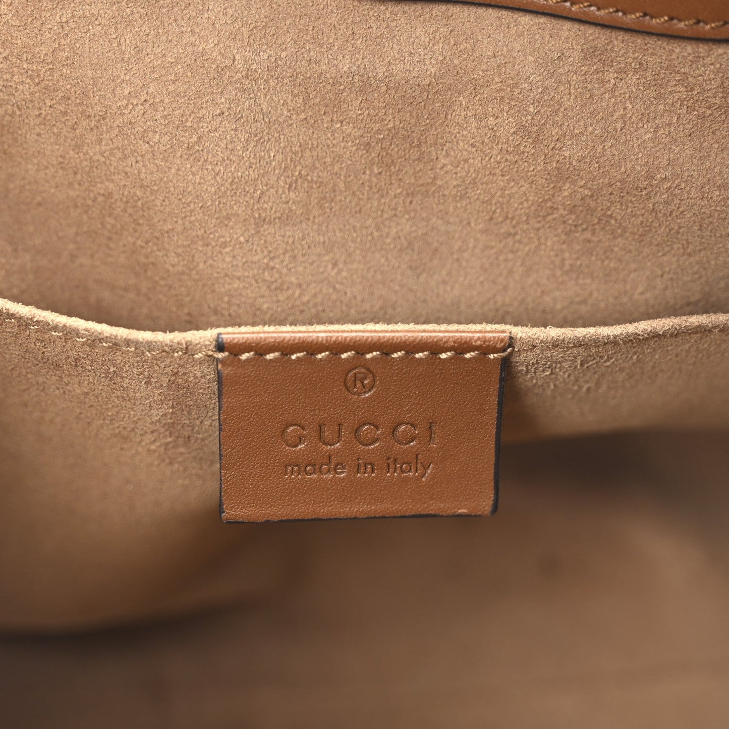 Gucci GG Supreme Monogram Calfskin Small Padlock Tote Beige Ebony Tuscany