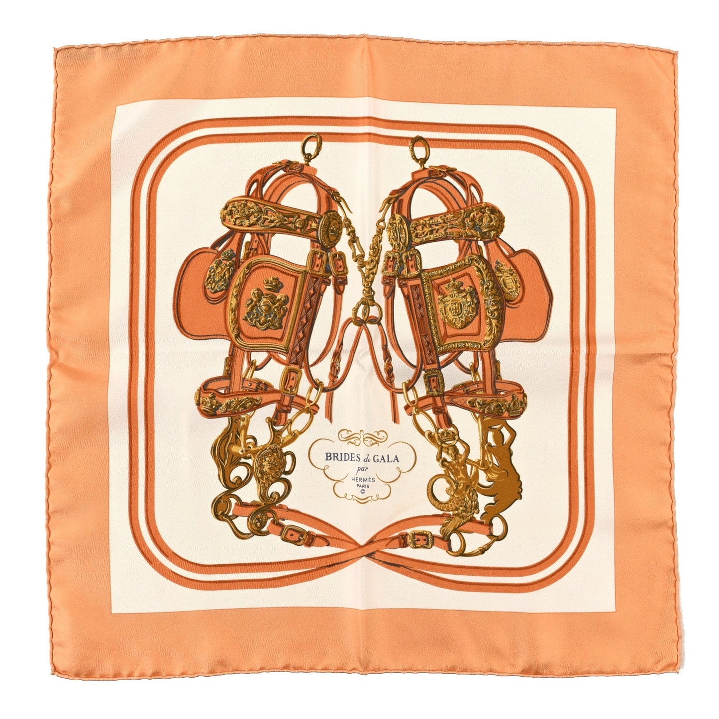 Hermes Silk Brides de Gala Pocket Square Scarf