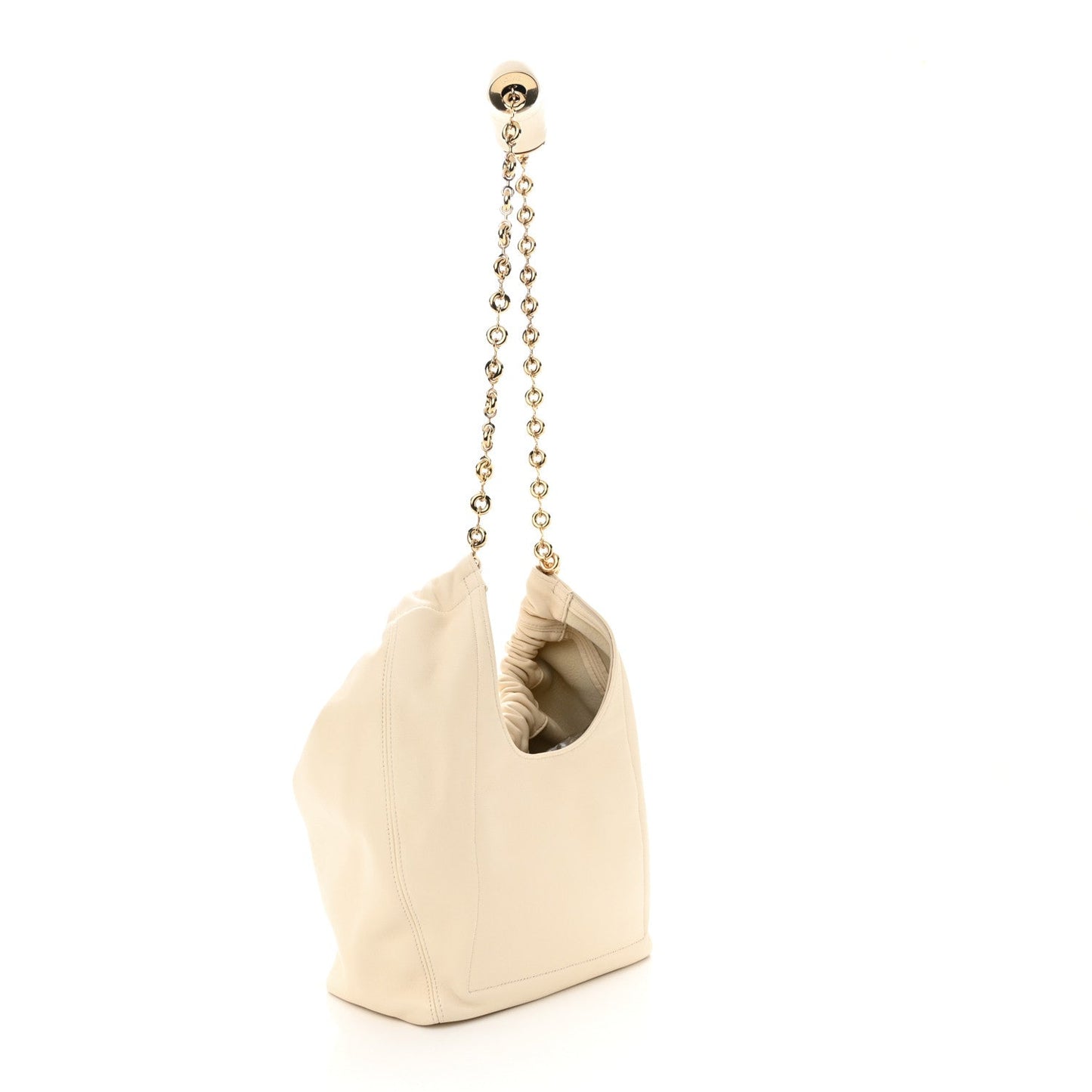 Loewe Buttery Nappa Lambskin Small Squeeze Bag Chalk