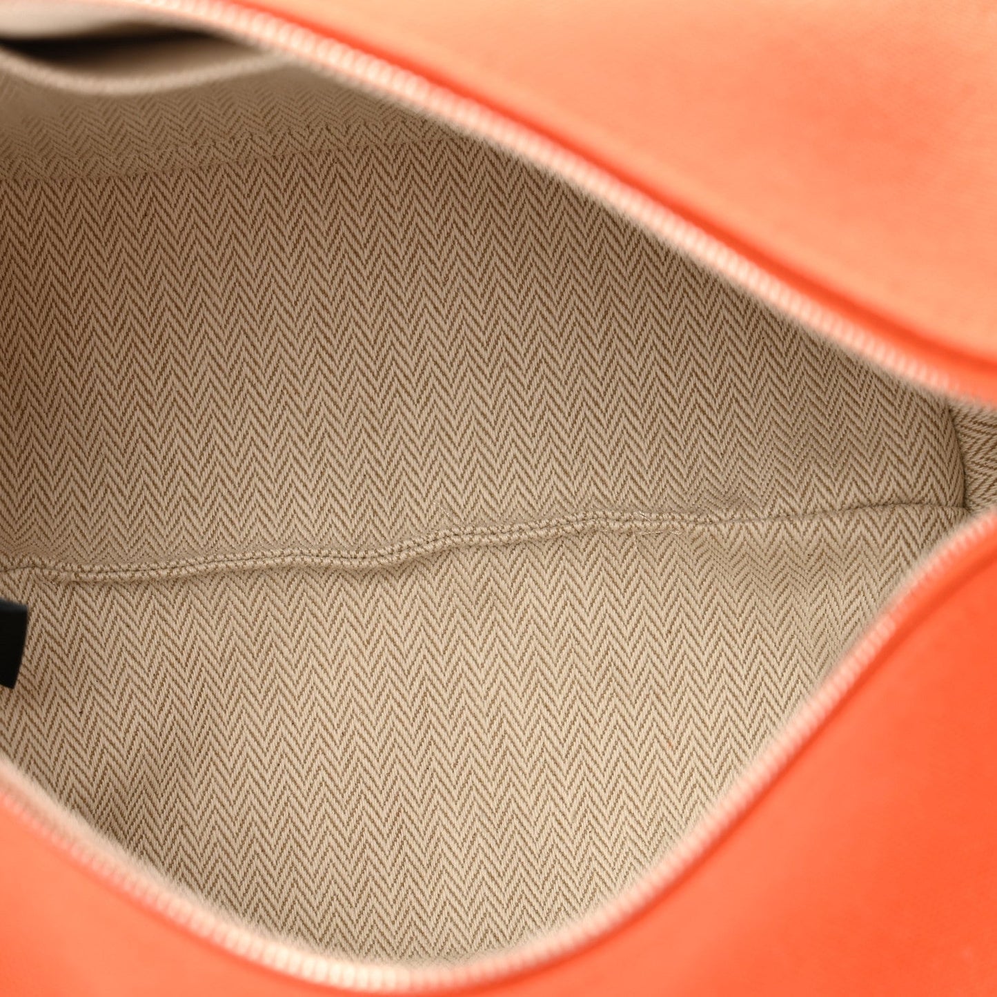 Hermes Canvas Small Bride-A-Brac Pouch Orange Burgundy