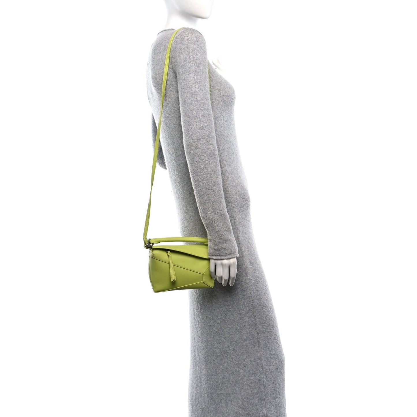 Loewe Calfskin Mini Puzzle Edge Bag Anise