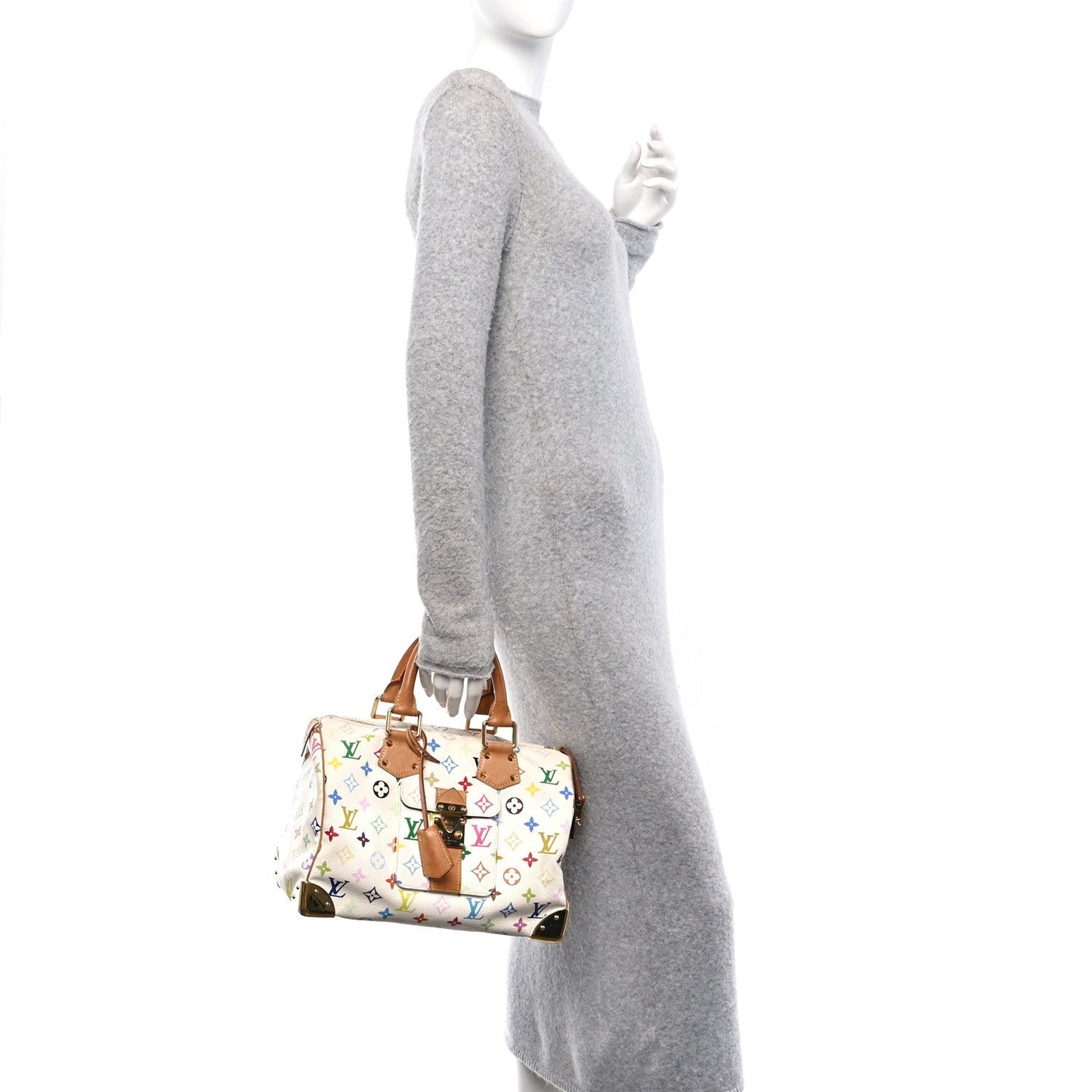 Louis Vuitton Monogram Speedy 30 White