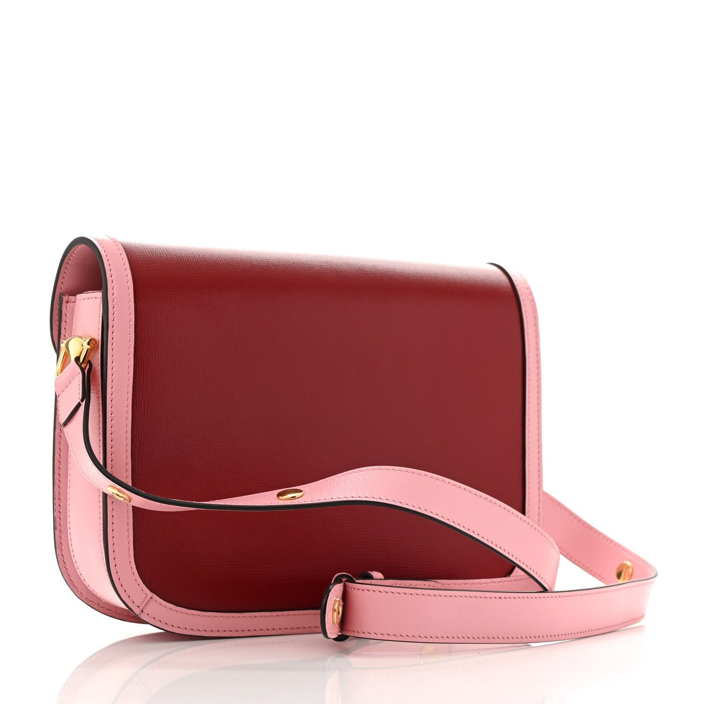 Gucci Azalea Calfskin Horsebit 1955 Shoulder Bag New Cherry Red Wild Rose