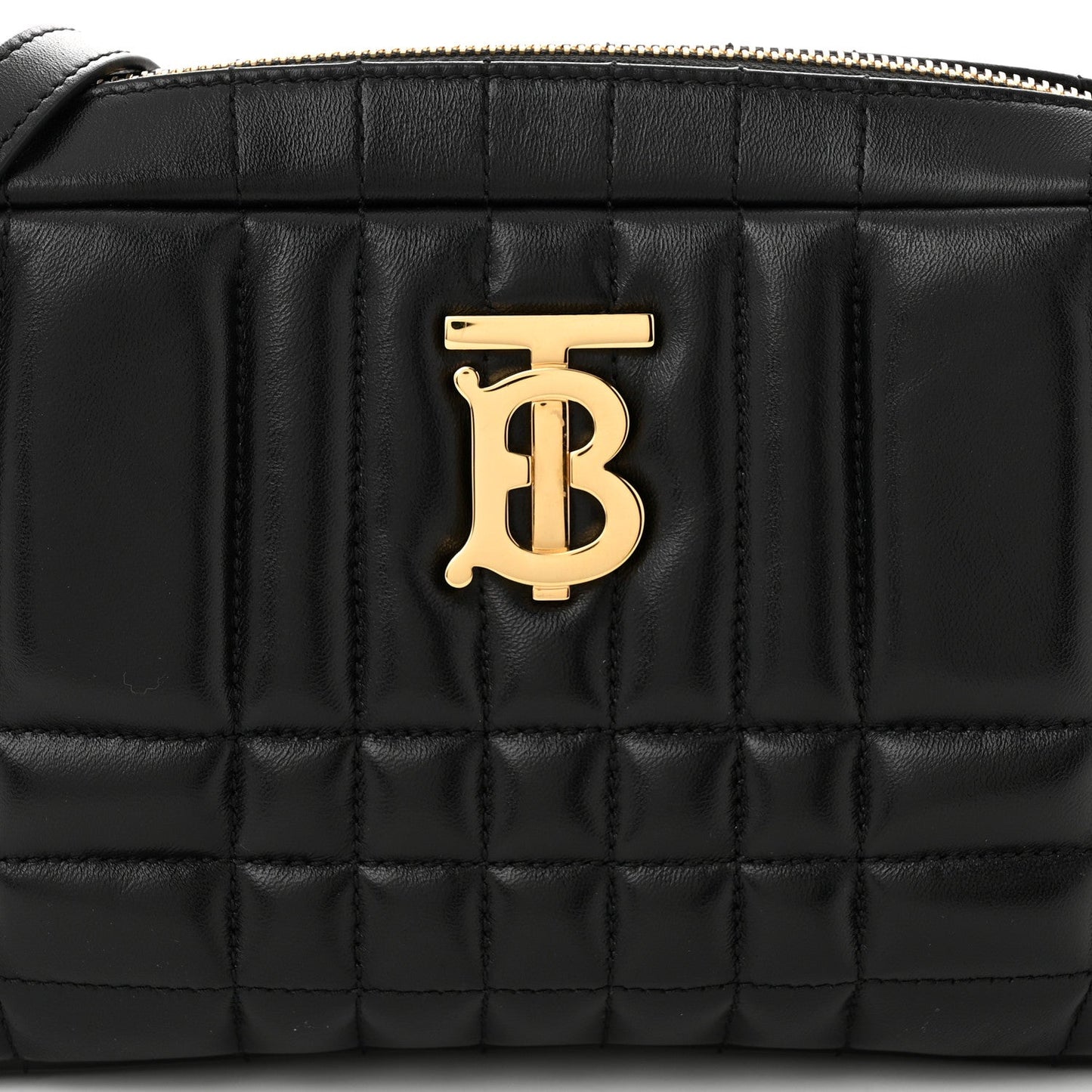 Burberry Calfskin Quilted Small Lola Camera Bag Black