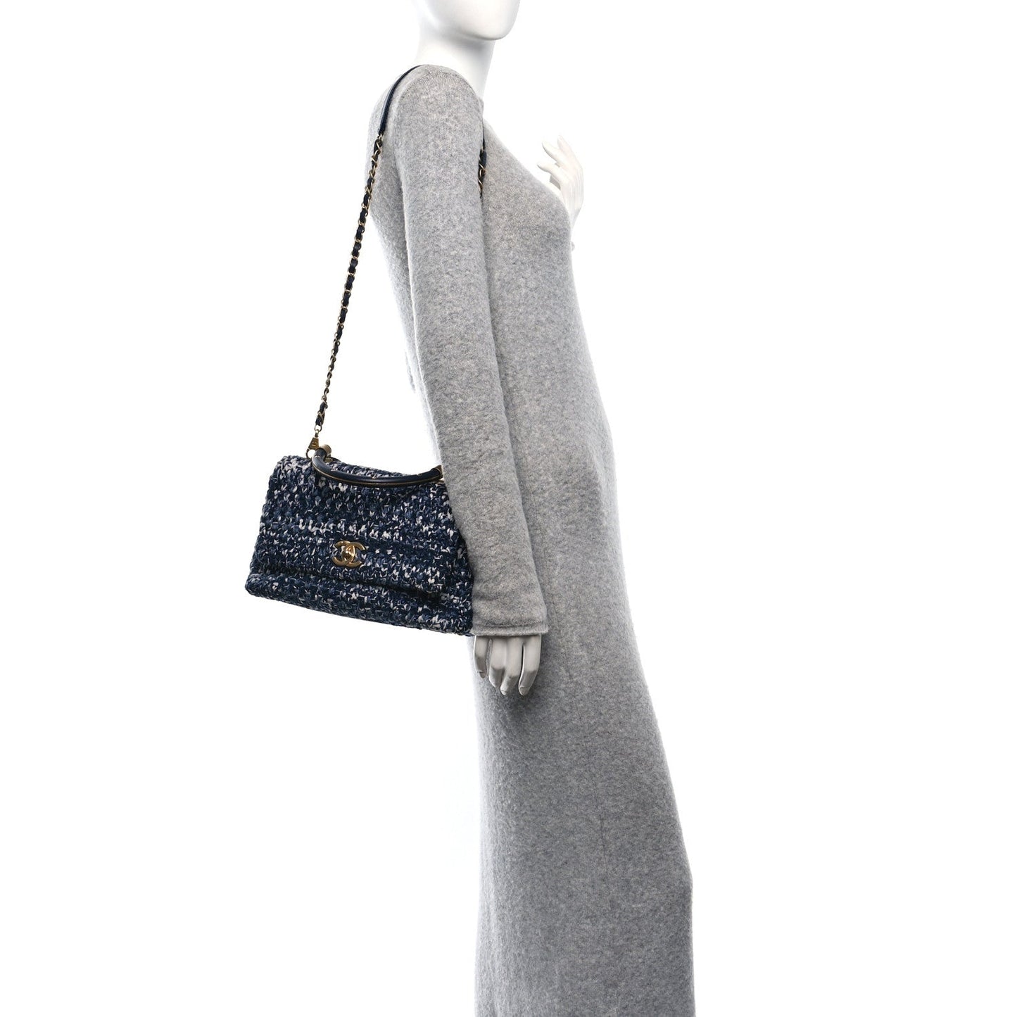 Chanel Crochet Small Coco Handle Flap Blue