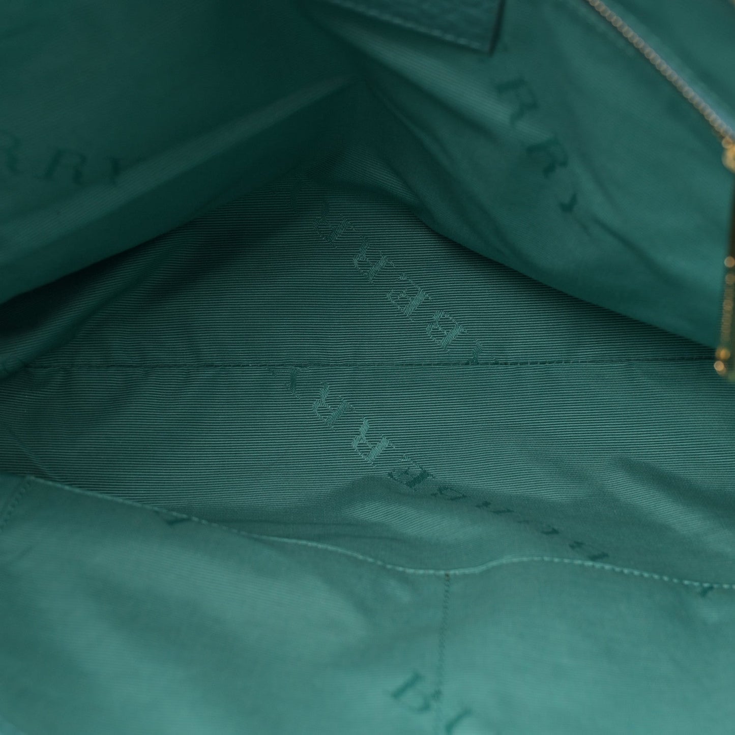 Burberry Heritage Grain Check Embossed Medium Dewsbury Tote Turquoise