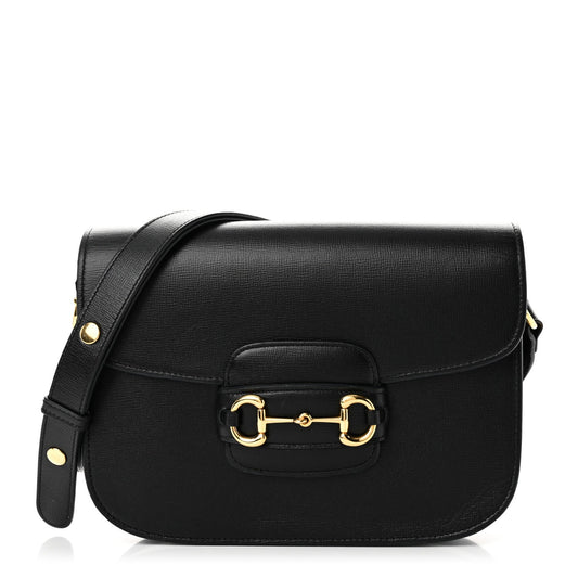 Gucci Azalea Calfskin Horsebit 1955 Shoulder Bag Black