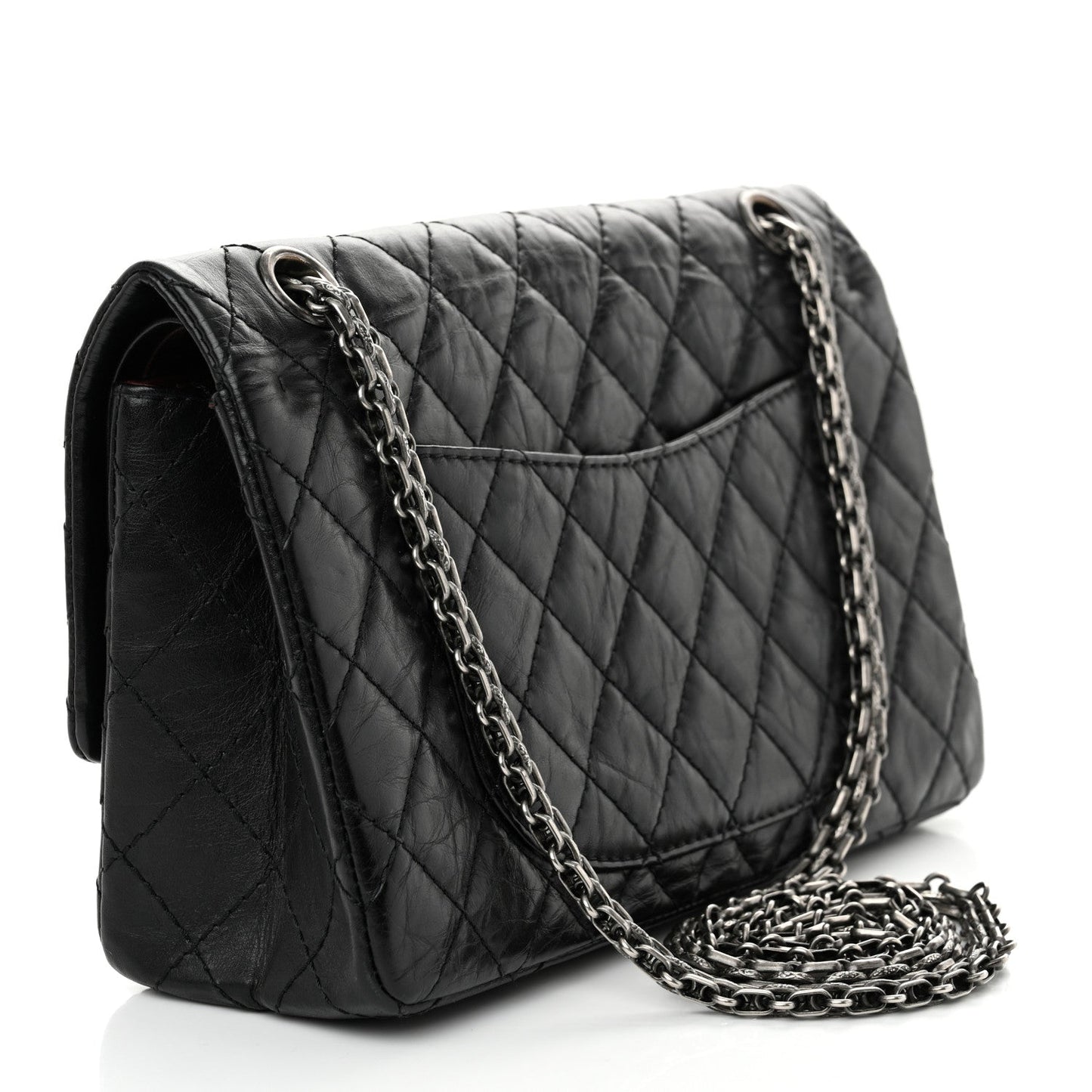 Chanel Aged Calfskin Quilted 2.55 Reissue 225 Flap Black