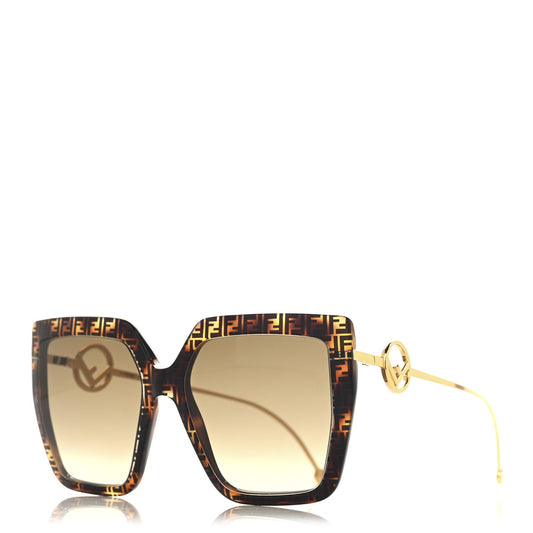 Fendi Acetate Metal F is FF Butterfly Sunglasses FF 0410/S Havana