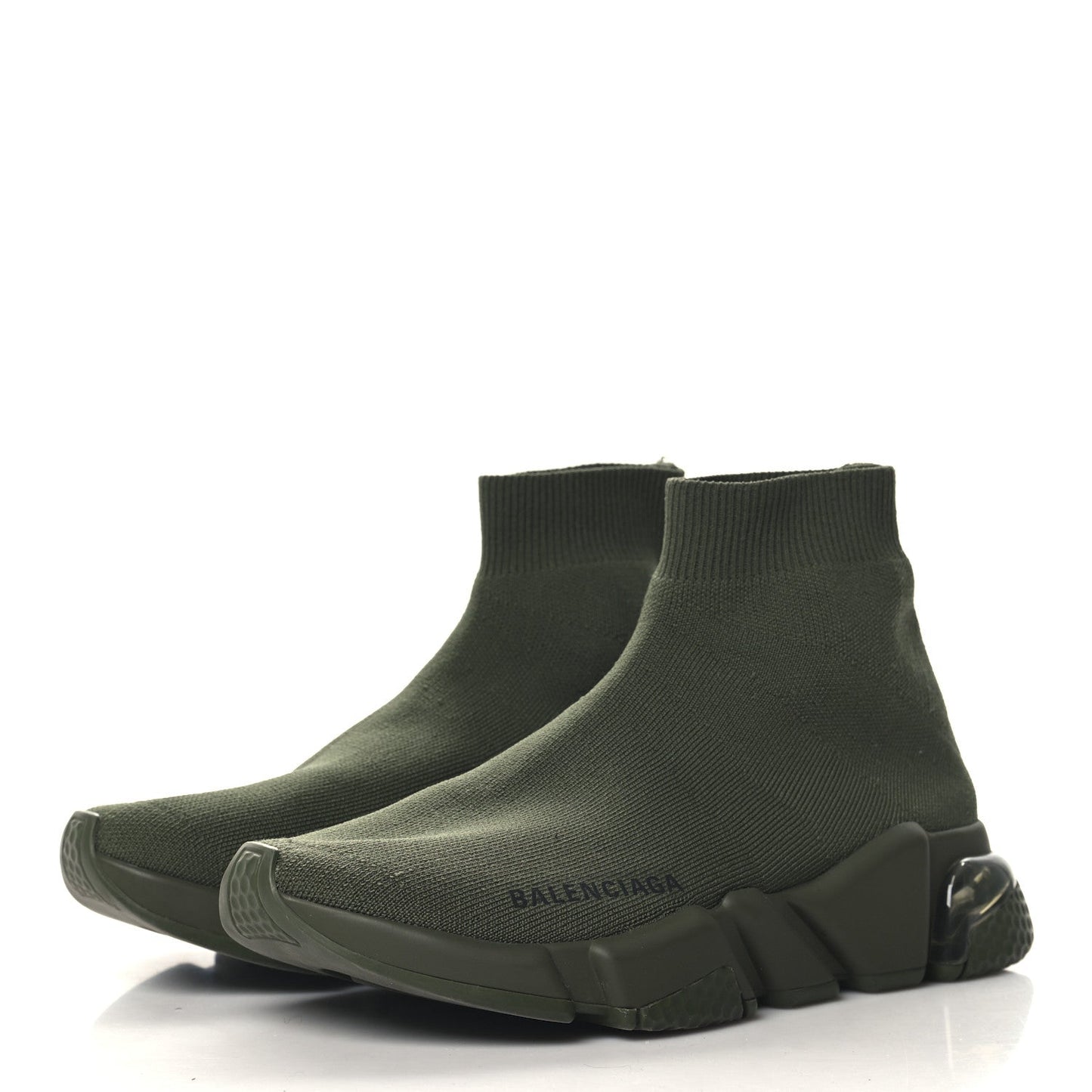 Balenciaga Technical 3D Recycled Knit Womens Speed 2.0 Sneakers 36 Green