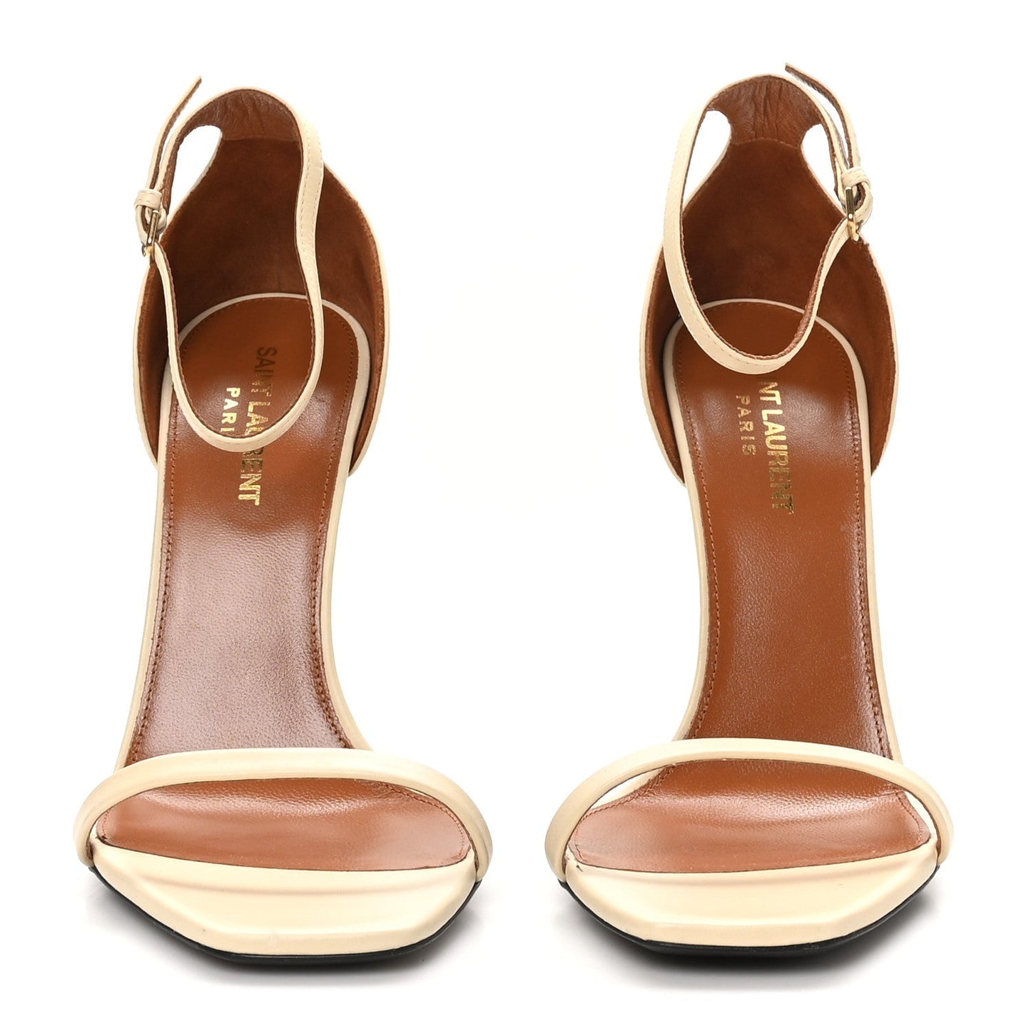 Saint Laurent Calfskin 110 Opyum Sandals 39 Real Beige