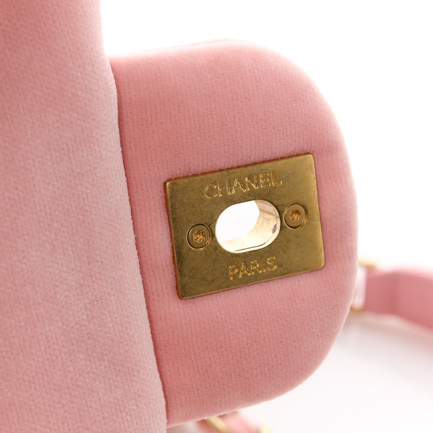 Chanel Velour Quilted Mini Double Frame Flap Rose