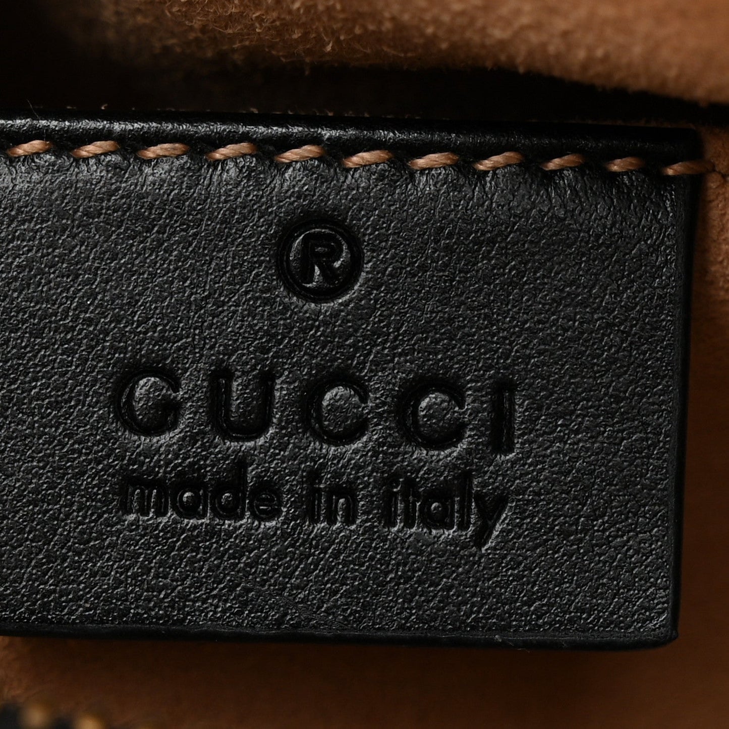 Gucci Calfskin Matelasse Mini GG Marmont Chain Shoulder Bag Black