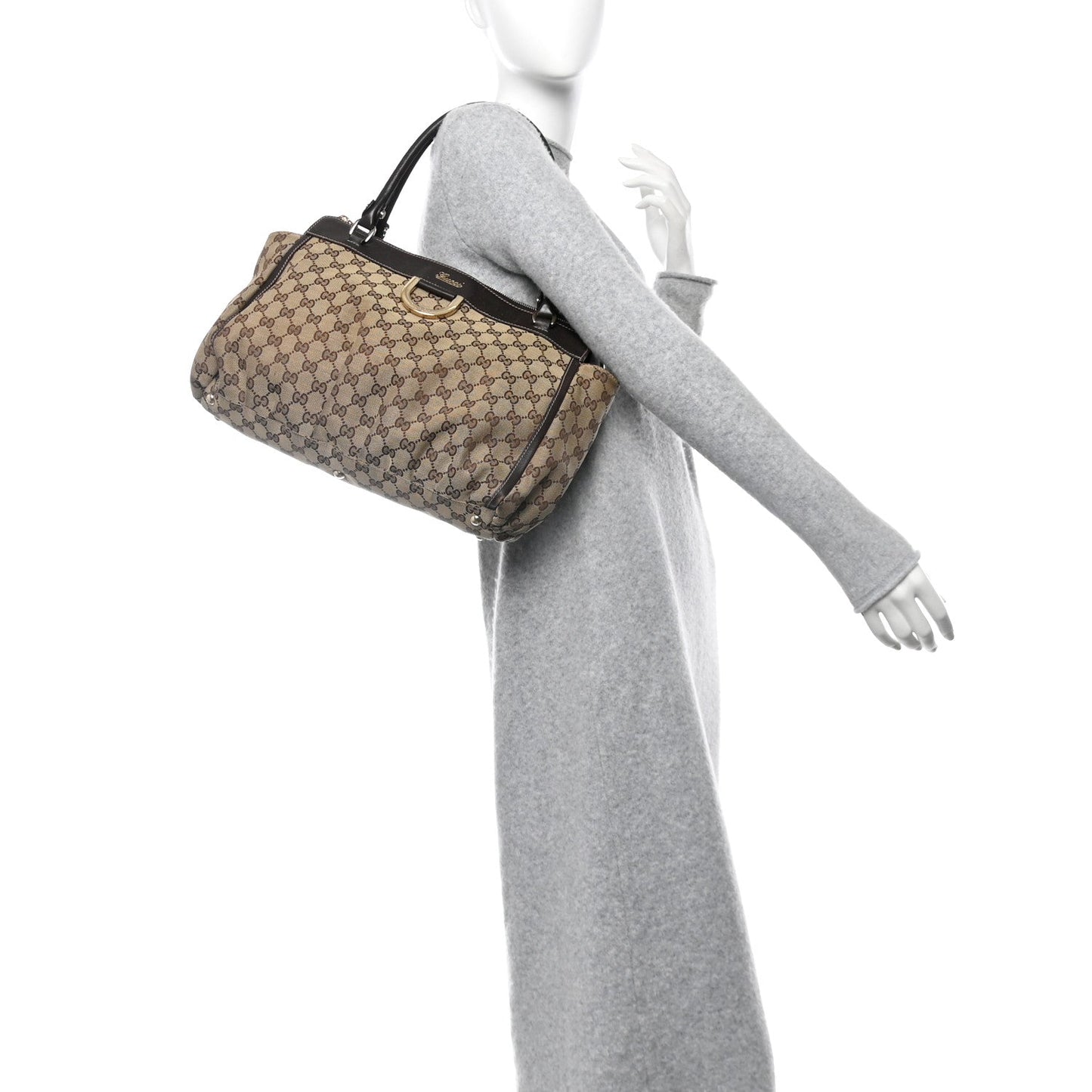 Gucci Monogram D Gold Tote Dark Brown d Gold Tote Dark Brown